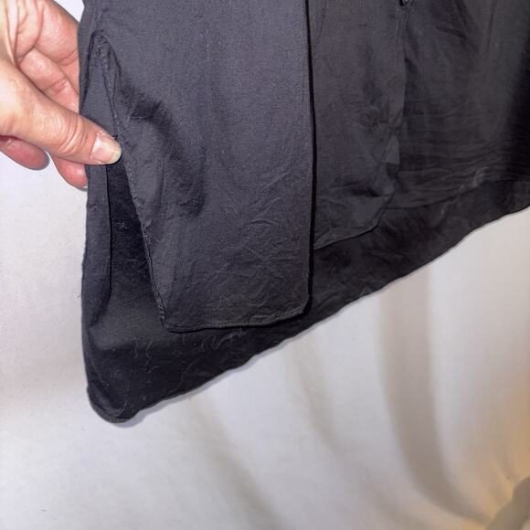 Boston Proper Black Poplin Blouse Tunic Women's Size 8 EUC - Picture 4 of 10